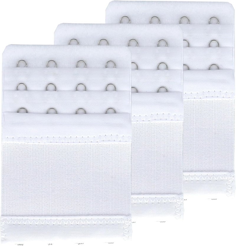 SAMGU Store Bra Extenders 4 Hooks Women's Soft Stretchy Bra Extension Strap, 3 Pieces - Image 1